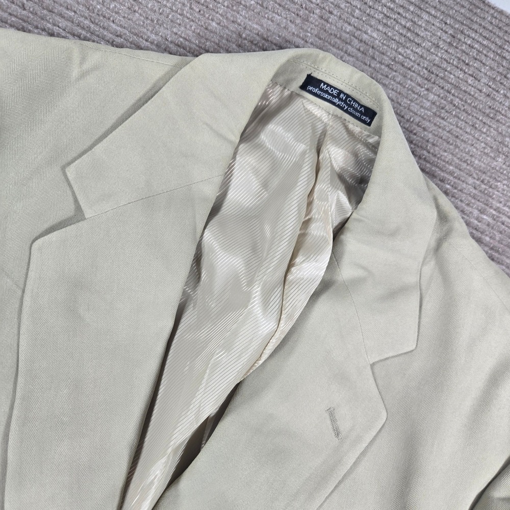 Boca Classics Mens 42S Tan 100% Silk Island Wear Two Button Blazer Sport Coat